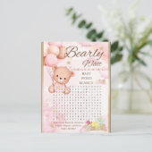 Bear Baby Shower Girl Game Postkarte (Stehend Vorderseite)