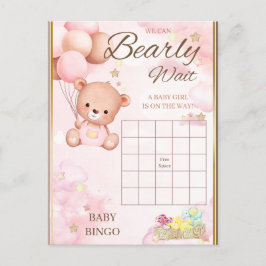 Bear Baby Shower Girl Game Postkarte