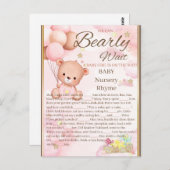 Bear Baby Shower Girl Game Postkarte (Vorne/Hinten)