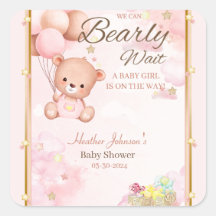 Bear Baby Shower Girl