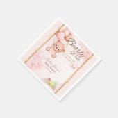 Bear Baby Shower Girl Serviette (Ecke)