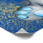 Bear Baby Shower Prince Funkelnd Blue Boys Poster (Ecke)