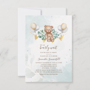 Bear Baby Shower Skript Eukalyptus Greenery Einladung