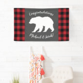 Bear Baby Shower Woodland Lodge Banner (Insitu)