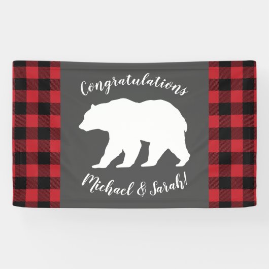 Bear Baby Shower Woodland Lodge Banner (Horizontal)