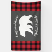 Bear Baby Shower Woodland Lodge Banner (Vertikal)