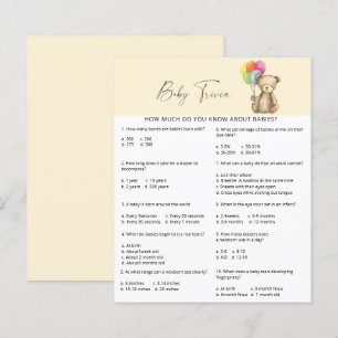 Bear - Baby Trivia Baby Showspiel