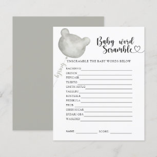 Bear Baby Word Scramble Game