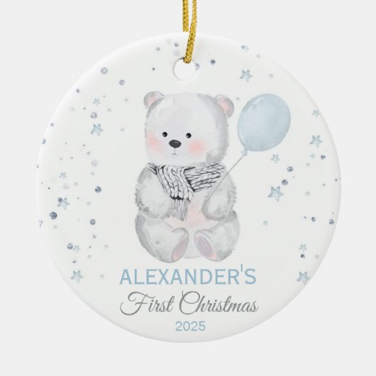 Bear Baby's First Christmas Ornament Wald (Vorne)