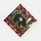 Bear Bald Eagle Serviette (Ecke)