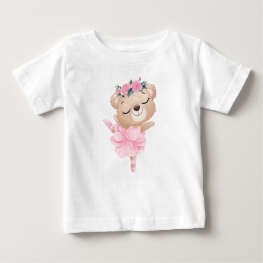 Bear Ballerina Baby T - Shirt (Vorderseite)