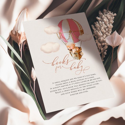 Bear Balloon Baby Books Enclosure Card Begleitkarte