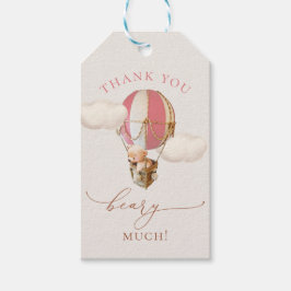 Bear Balloon Baby Shower Geschenkmarken Geschenkanhänger