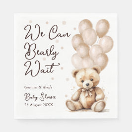Bear Balloon Babydusche Serviette
