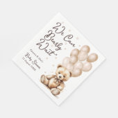 Bear Balloon Babydusche Serviette (Ecke)