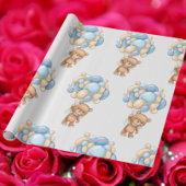 Bear Balloon Boy Niedlich Wrapping Paper Geschenkpapier