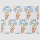 Bear Balloon Boy Niedlich Wrapping Paper Seidenpapier (Vorderseite)