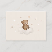 Bear Balloon Cloud Stars Babydusche Windelwanne Begleitkarte (Rückseite)