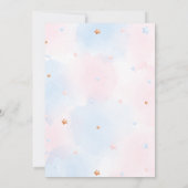 Bear Balloon Gender Reveal Einladung (Rückseite)