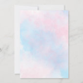 Bear Balloon Gender Reveal Party Boy oder Girl Einladung (Rückseite)