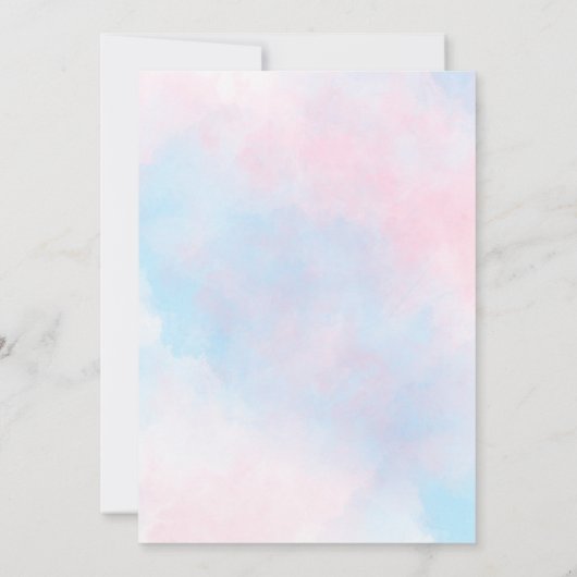 Bear Balloon Gender Reveal Party Boy oder Girl Einladung (Rückseite)