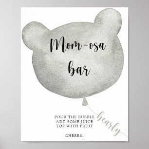 Bear Balloon \ Mama-osa-Bar-Poster Poster