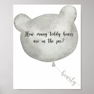 Bear Balloon rächen Sie, wie viele Teddy Bären Pos Poster
