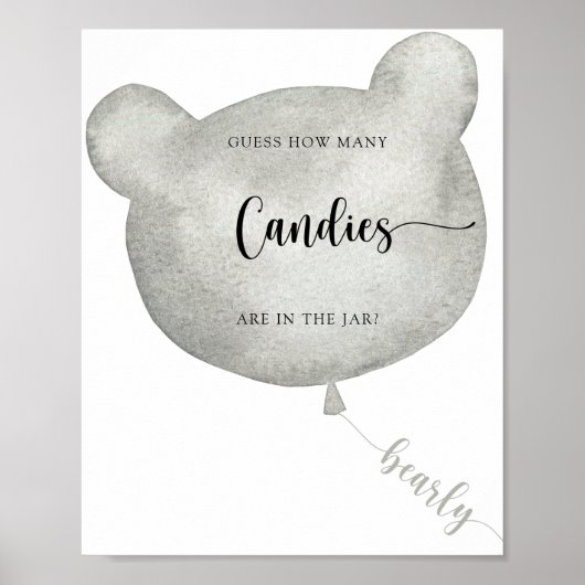 Bear Balloon rät, wie viele Bonbons Poster (Vorne)