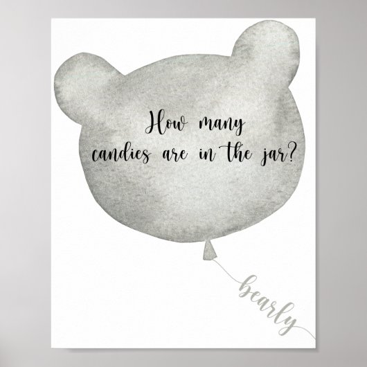 Bear Balloon rät, wie viele Bonbons Poster (Vorne)