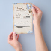 Bear Balloons Baby Predictions & Advice Game Flyer (Handgriff)