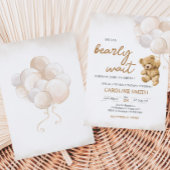 Bear Balloons Babydusche Einladung
