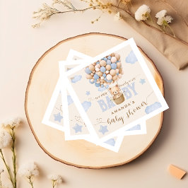 Bear Balloons Bearly Wait Baby Boy Dusche Serviette