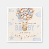 Bear Balloons Bearly Wait Baby Boy Dusche Serviette (Vorderseite)