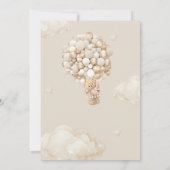 Bear Balloons Bearly Wait Baby Dusche Einladung (Rückseite)