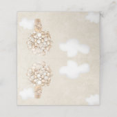 Bear Balloons Bearly Wait Baby Dusche Platzkarte (Außenseite Aufgefaltet)