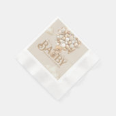 Bear Balloons Bearly Wait Baby Dusche Serviette (Ecke)