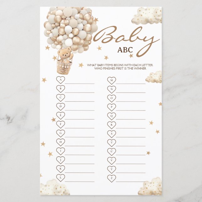 Bear Balloons Bearly Wait Baby Shooter ABC Game (Vorderseite)