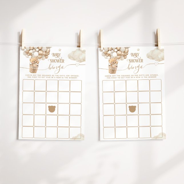 Bear Balloons Bearly Wait Baby Shooting Bingo Game (Von Creator hochgeladen)