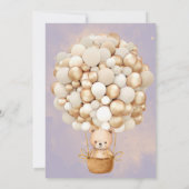 Bear Balloons Bearly Wait Girl Shooter Einladung (Rückseite)