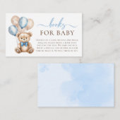 Bear Balloons Blue Baby Boy Duschbücher für Baby Begleitkarte (Vorne/Hinten)
