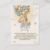 Bear Balloons Blue Books for Baby Shooter Begleitkarte (Vorderseite)
