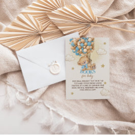 Bear Balloons Blue Books for Baby Shooter Begleitkarte