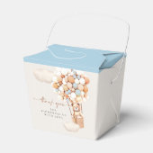 Bear Balloons Blue Brown Cream Favor Box Geschenkschachtel (Vorderseite)