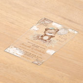 Bear Balloons Boho Baby Dusche Acryleinladungen (Ablage )