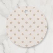 Bear Balloons Brown Bearly Wait Baby Dusche Geschenkanhänger (Rückseite)