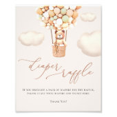 Bear Balloons Diaper Raffelzeichen Fotodruck (Vorne)