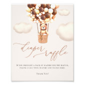 Bear Balloons Diaper Raffelzeichen Fotodruck (Vorne)