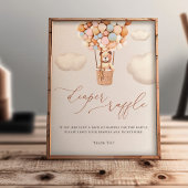 Bear Balloons Diaper Raffelzeichen Fotodruck