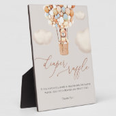 Bear Balloons Diaper Raffelzeichen Fotoplatte (Seite)