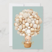 Bear Balloons frühzeitig abwarten Baby Dusche Einladung (Rückseite)